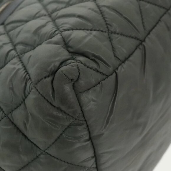 CHANEL Cococoon Shoulder Bag Nylon Gray Silver CC - Picture 9 of 15